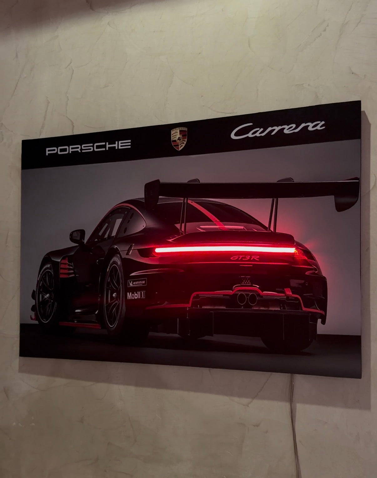Black GT3 rs neon poster
