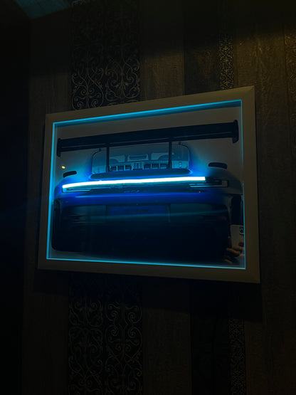 Blue Porche neon poster
