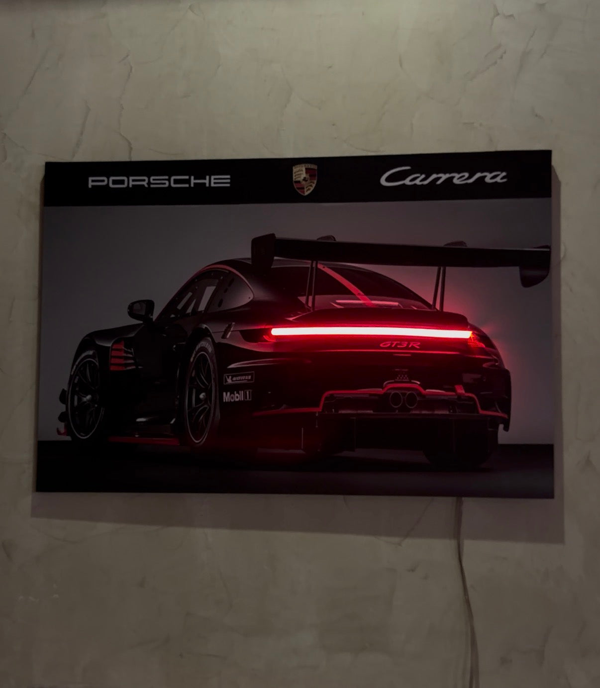 Black GT3 rs neon poster