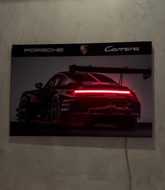 Black GT3 rs neon poster