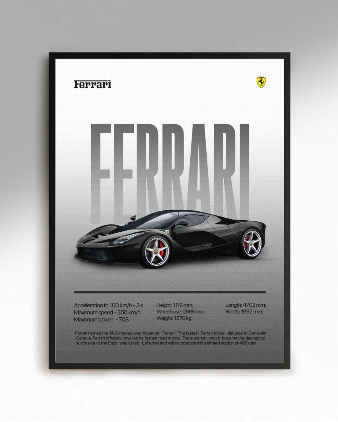 Ferrari poster frame